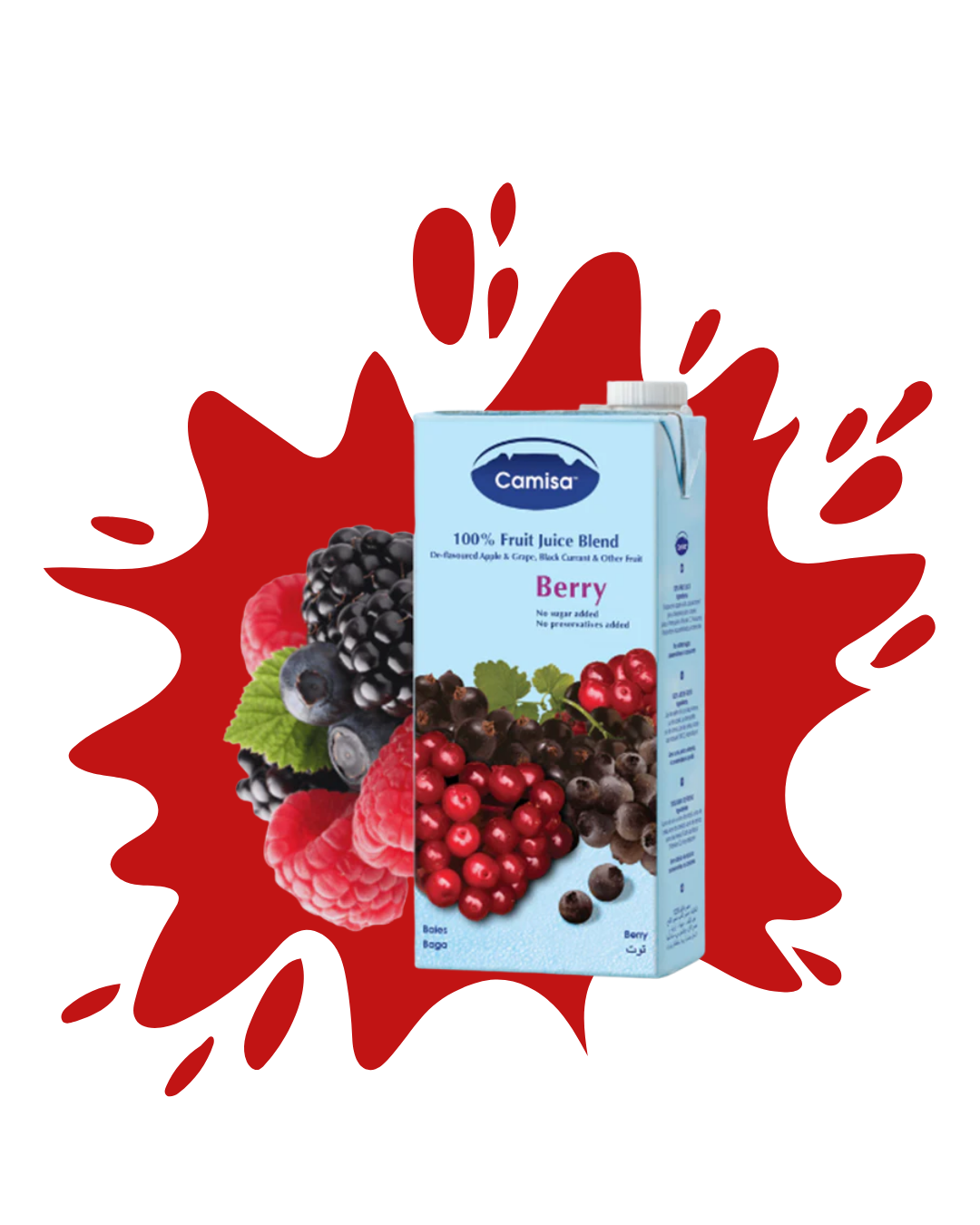 Jus de Berry 1L CAMISA - Mélange Fruits Rouges Sans Sucre Ajouté