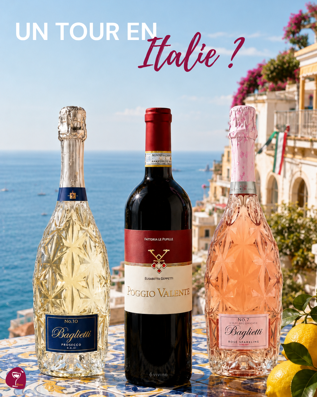 Lot de 3 bouteilles - Coffret cadeau Vins d'Italie