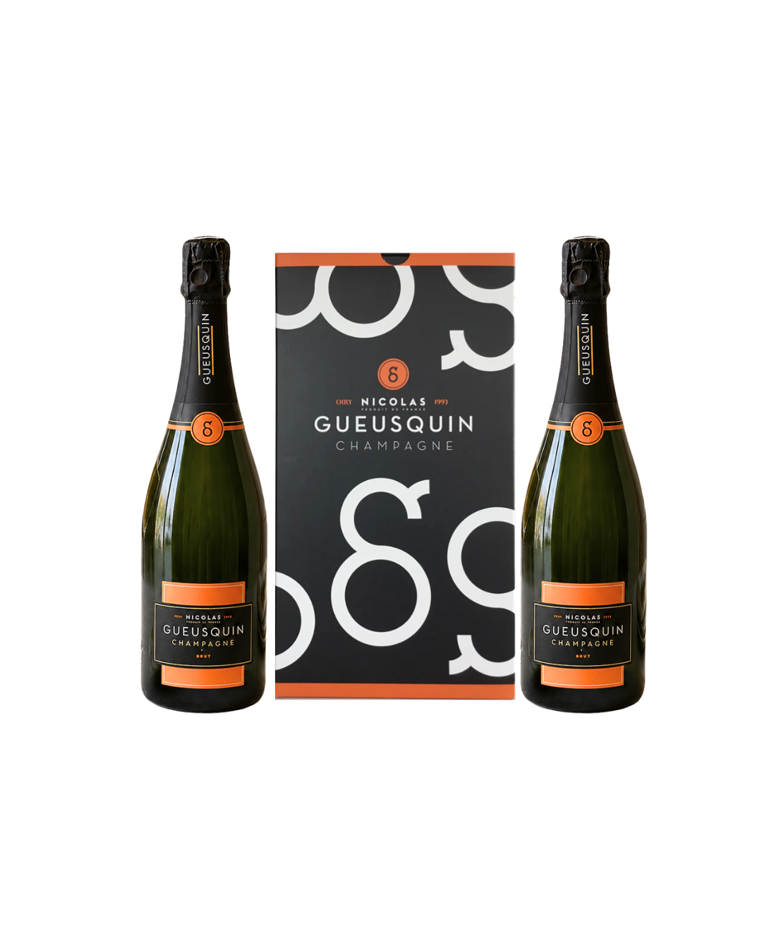 Coffret Cadeau Champagne Brut Tradition Nicolas Gueusquin – 2 Bouteilles