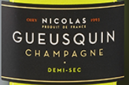 Champagne Nicolas GUEUSQUIN demi sec 1er Cru carton de 6 bouteilles