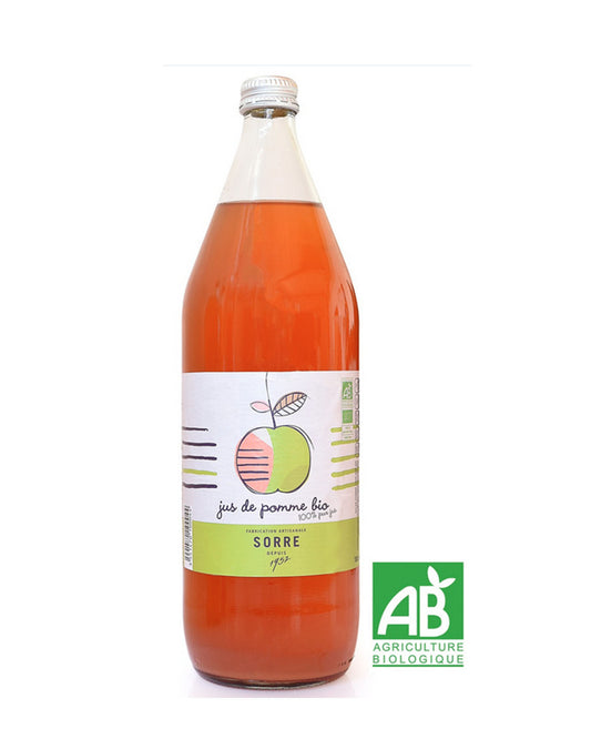 Jus de pomme artisanal bouteille 1 litre SORRE BIO