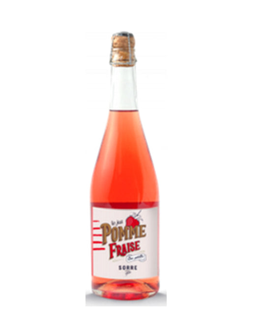 Jus de pomme fraise artisanal pétillant SORRE 75cl