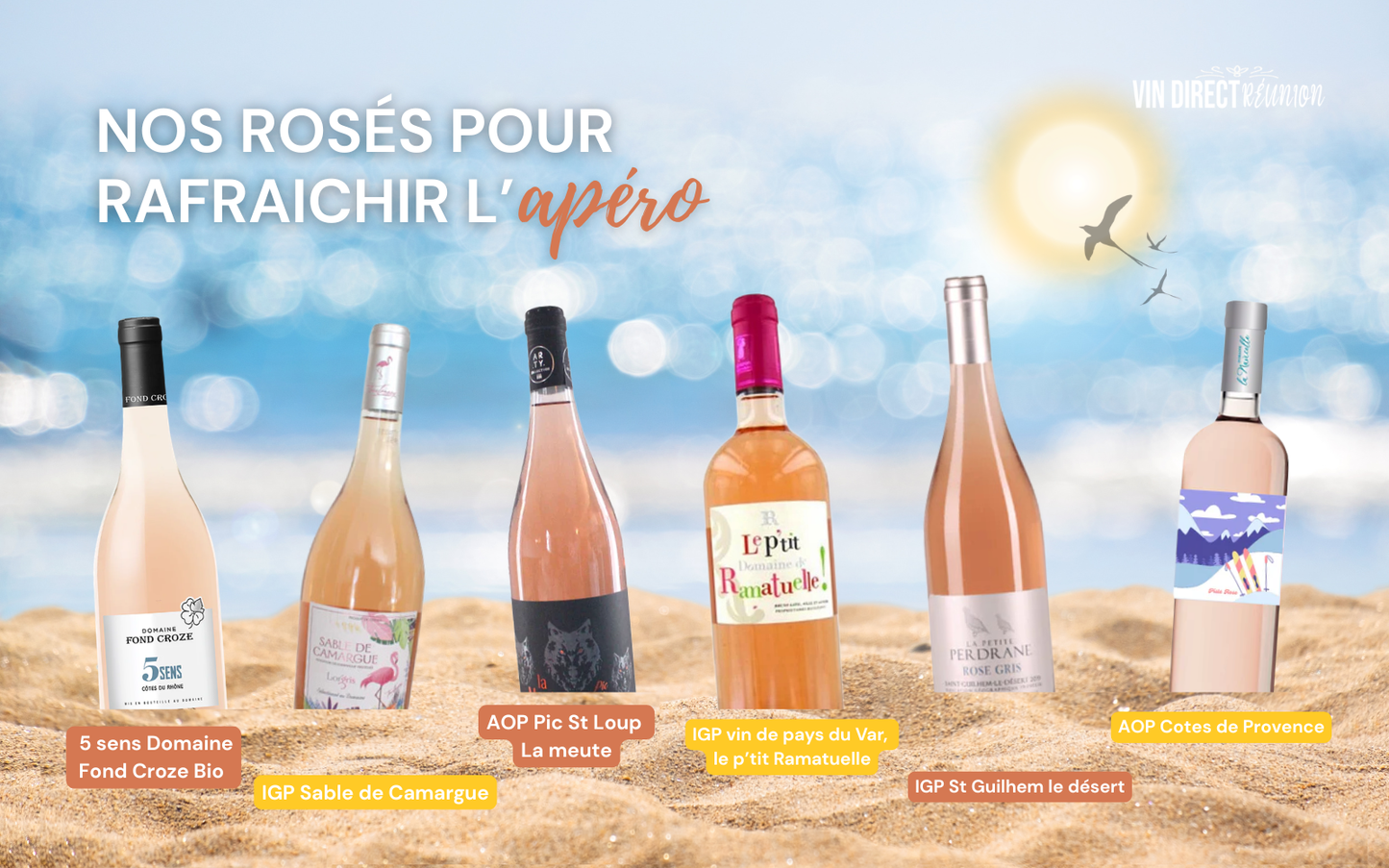 Colis Rosés de l'Été – Sélection Apéro (6 bouteilles)